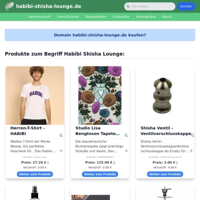 Screenshot habibi-shisha-lounge.de