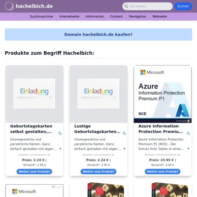 Screenshot hachelbich.de