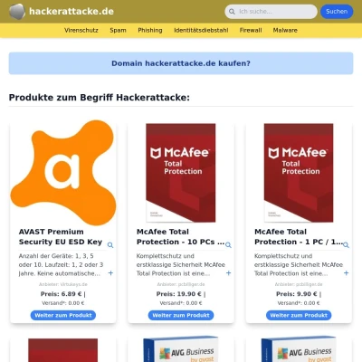 Screenshot hackerattacke.de