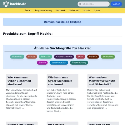 Screenshot hackle.de