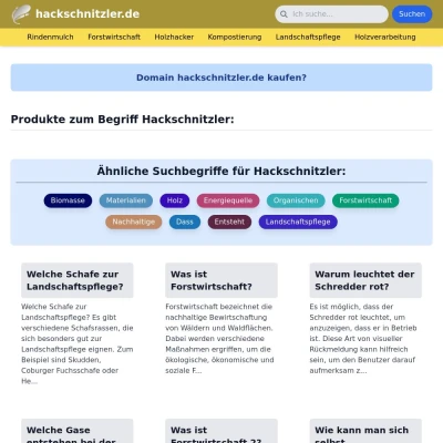 Screenshot hackschnitzler.de