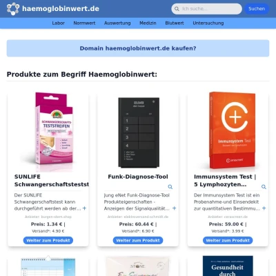 Screenshot haemoglobinwert.de