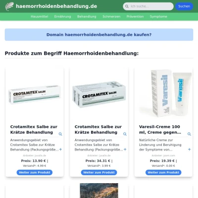 Screenshot haemorrhoidenbehandlung.de