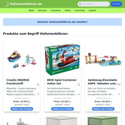 Screenshot hafenmobilkran.de