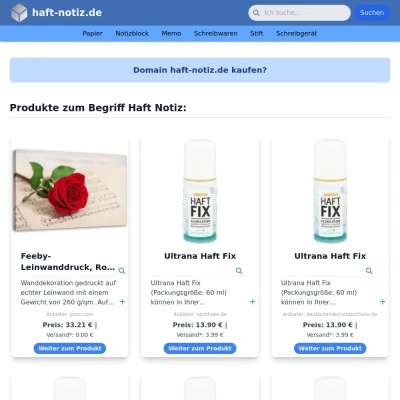 Screenshot haft-notiz.de