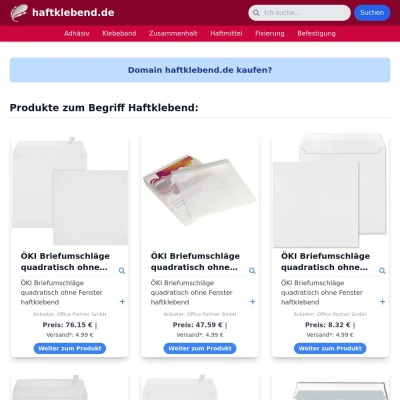 Screenshot haftklebend.de