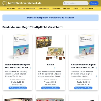 Screenshot haftpflicht-versichert.de