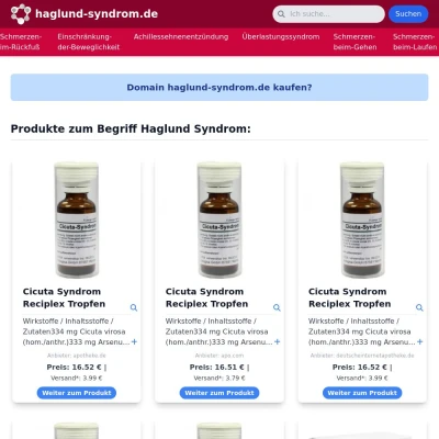 Screenshot haglund-syndrom.de