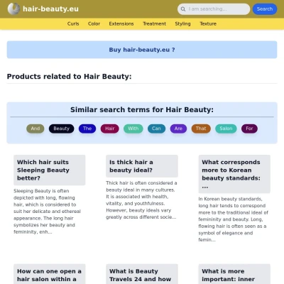 Screenshot hair-beauty.eu