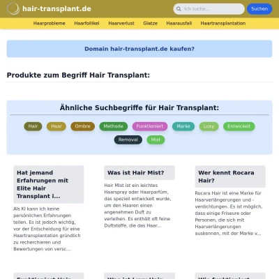 Screenshot hair-transplant.de