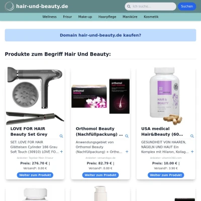 Screenshot hair-und-beauty.de