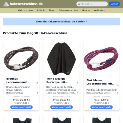 Screenshot hakenverschluss.de