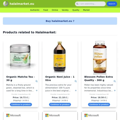 Screenshot halalmarket.eu