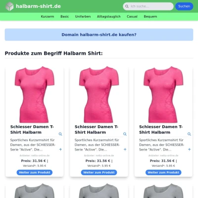 Screenshot halbarm-shirt.de