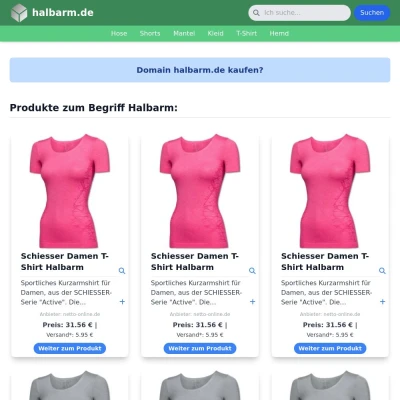 Screenshot halbarm.de