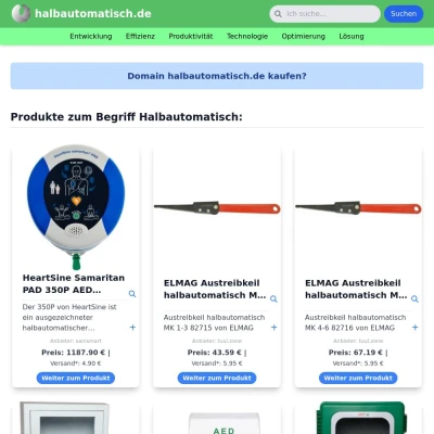 Screenshot halbautomatisch.de