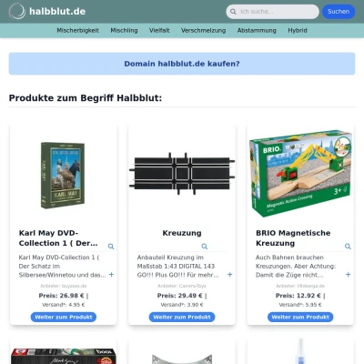 Screenshot halbblut.de