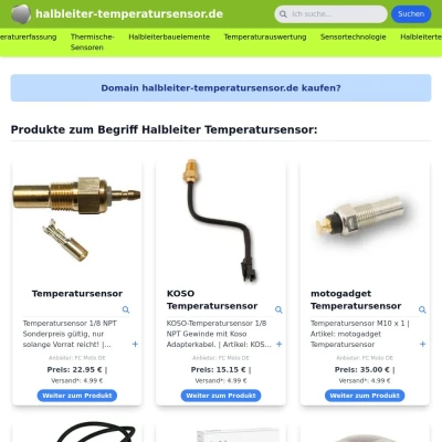 Screenshot halbleiter-temperatursensor.de