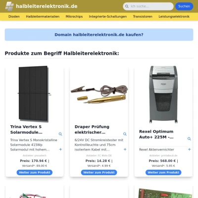 Screenshot halbleiterelektronik.de