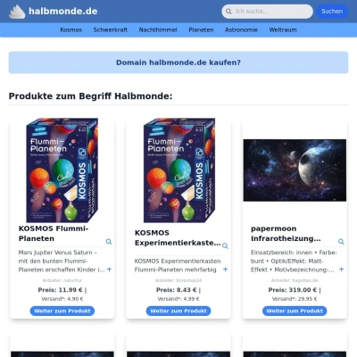 Screenshot halbmonde.de
