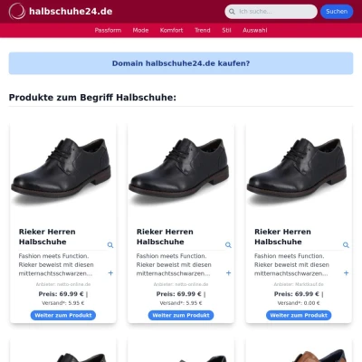 Screenshot halbschuhe24.de