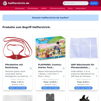 Screenshot halfterstrick.de