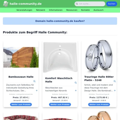 Screenshot halle-community.de