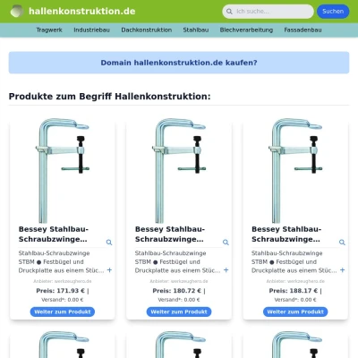 Screenshot hallenkonstruktion.de