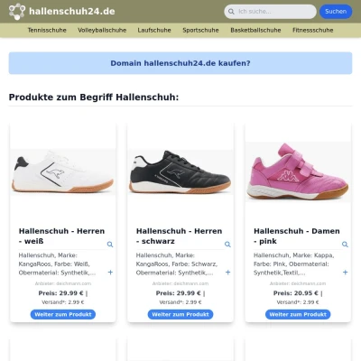 Screenshot hallenschuh24.de