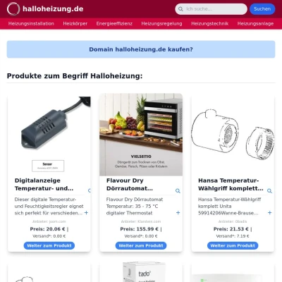 Screenshot halloheizung.de