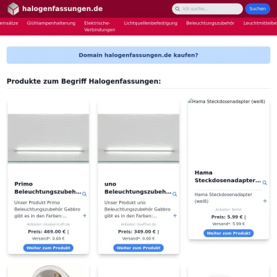 Screenshot halogenfassungen.de