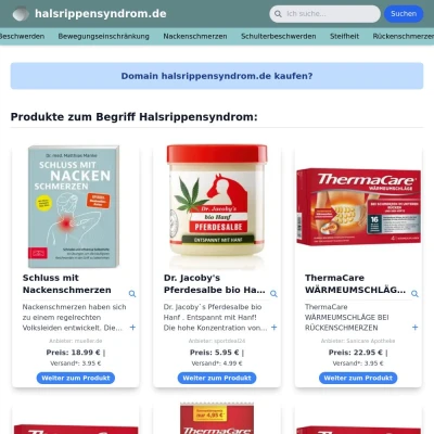 Screenshot halsrippensyndrom.de