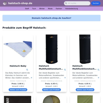 Screenshot halstuch-shop.de