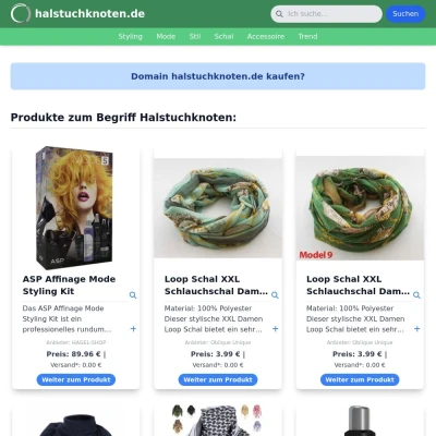 Screenshot halstuchknoten.de