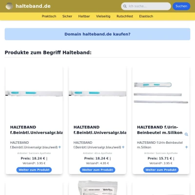 Screenshot halteband.de