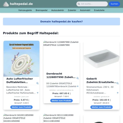 Screenshot haltepedal.de