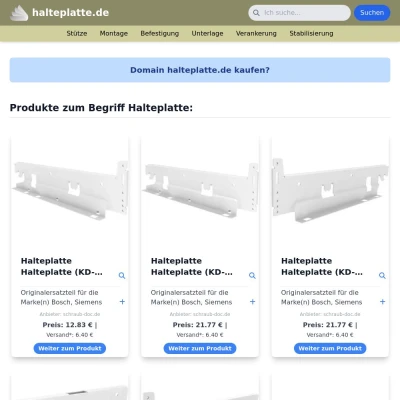 Screenshot halteplatte.de