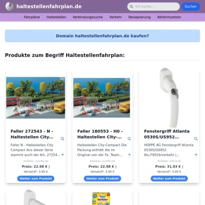 Screenshot haltestellenfahrplan.de