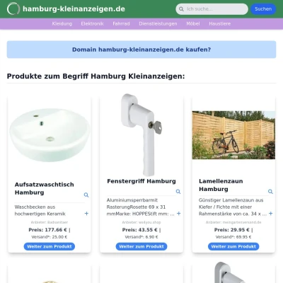 Screenshot hamburg-kleinanzeigen.de