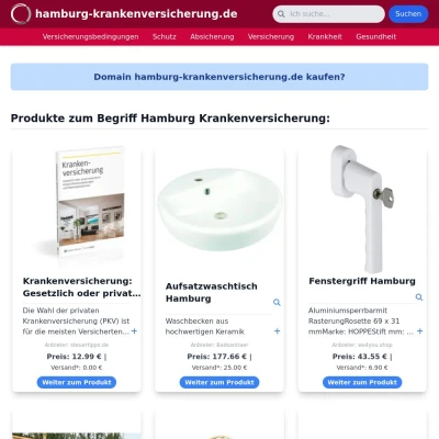 Screenshot hamburg-krankenversicherung.de