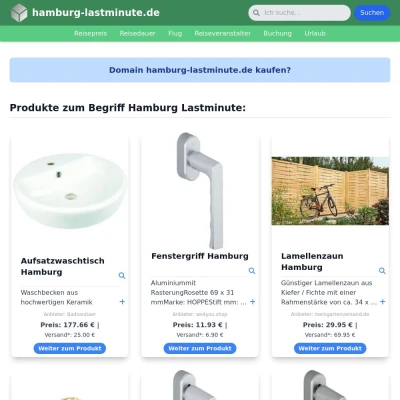 Screenshot hamburg-lastminute.de