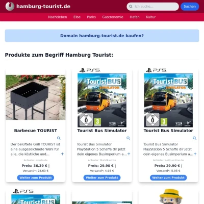 Screenshot hamburg-tourist.de