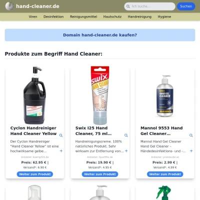 Screenshot hand-cleaner.de