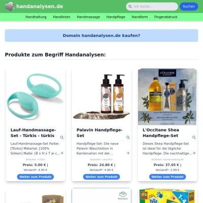 Screenshot handanalysen.de