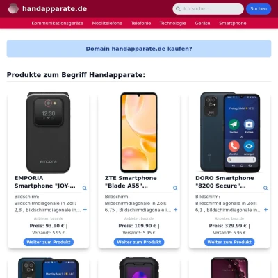 Screenshot handapparate.de