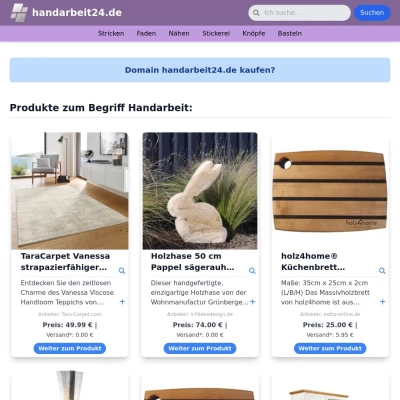 Screenshot handarbeit24.de