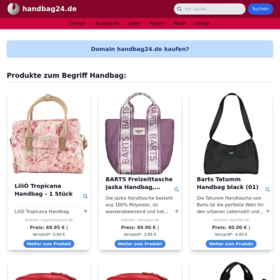 Screenshot handbag24.de