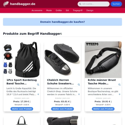 Screenshot handbagger.de