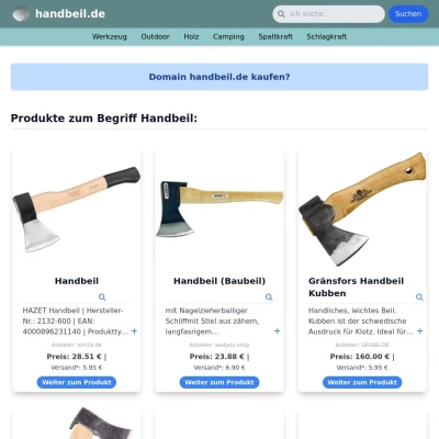 Screenshot handbeil.de