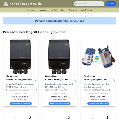 Screenshot handbilgepumpe.de